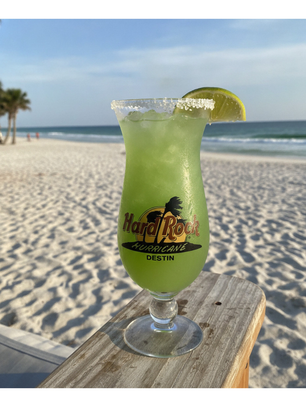 New Hard Rock Cafe Hurricane Cocktail Glass 9-Inch Clear Collectible from Destin